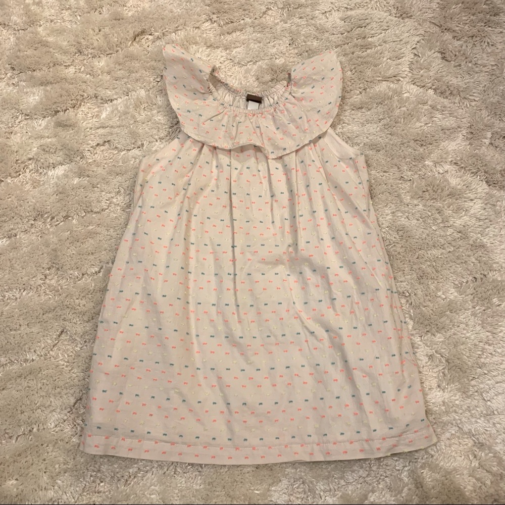 Tea Ruffle Neck Dress